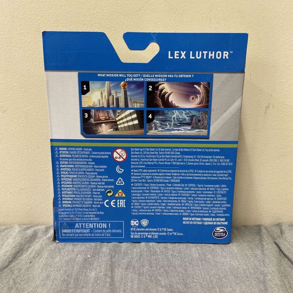 Sealed DC Spin Master Lex Luthor Figure *extremely Rare* Heroes Unite FS Charity - Picture 3 of 8